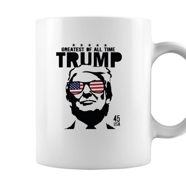 Trump American Flag Sunglasses Goat Trump Goat 45 Usa Coffee Mug