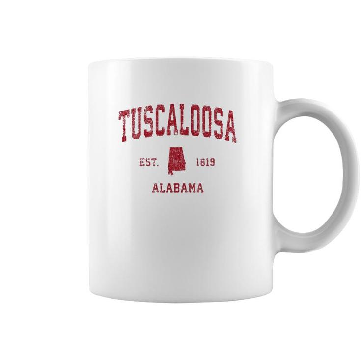 Tuscaloosa Alabama Al Vintage Sports Design Red Print Coffee Mug