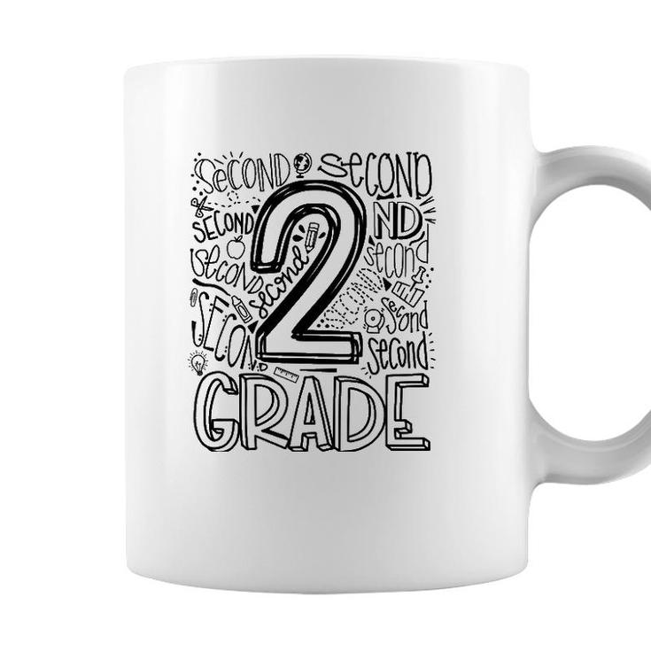 Typography 2Nd Grade Teacher Student Back To School Coffee Mug