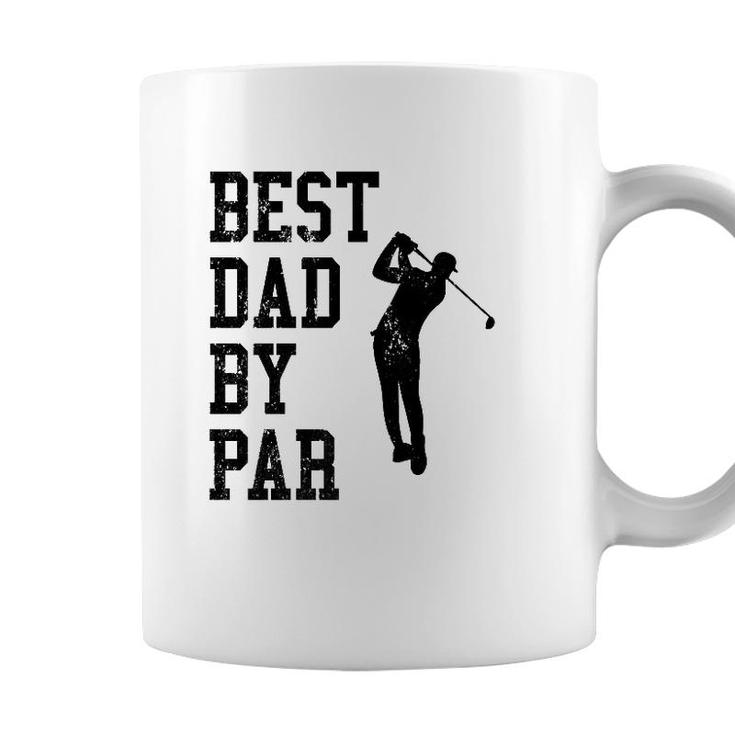 Vintage Best Dad By Par Golf Lovers Golfers  Coffee Mug