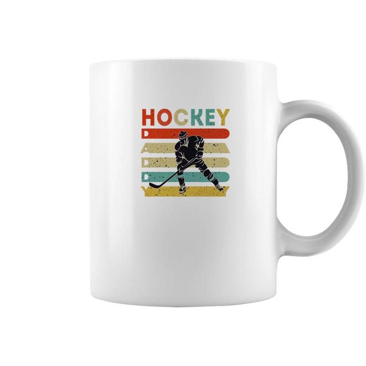 Vintage Ice Hockey Daddy  Fathers Day Hockey Gifts Premium Coffee Mug