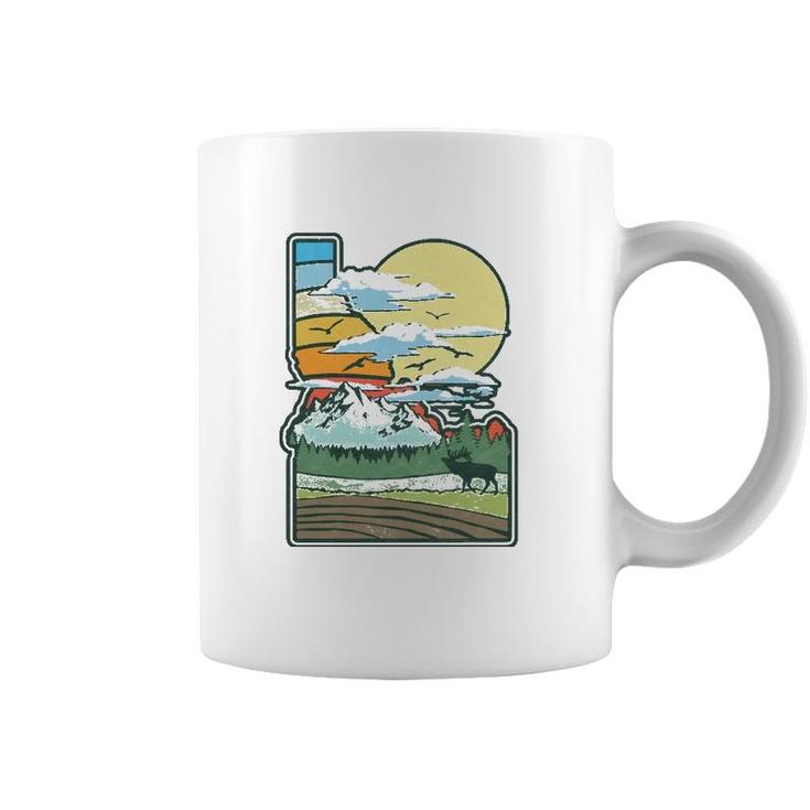 Vintage Idaho Nature & Outside Retro 80S Graphic Coffee Mug