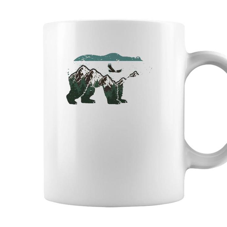 Vintage National Parkbear Wildlife Mountains Coffee Mug