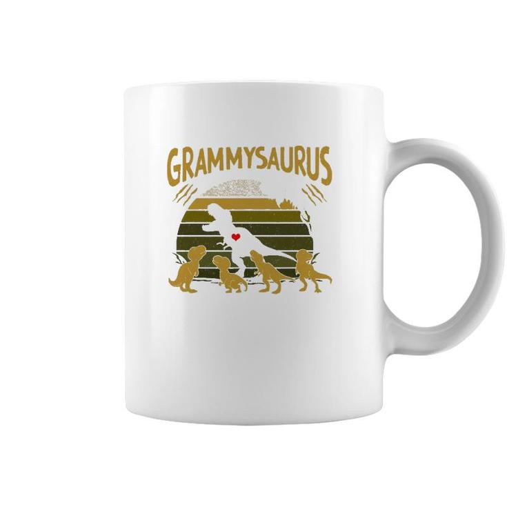 Vintage Retro 4 Kids Grammysaurus Dinosaur Lover Coffee Mug