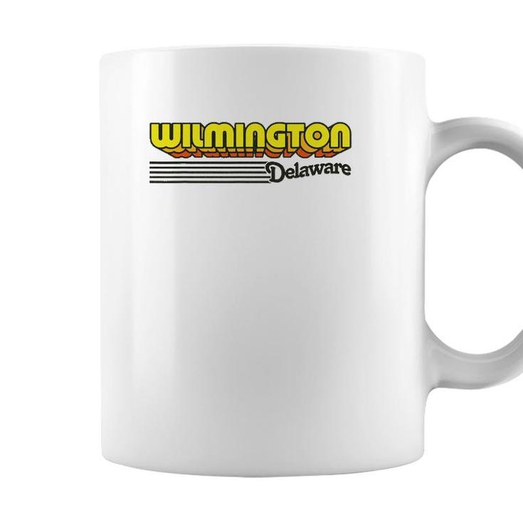Vintage Wilmington Delaware - Retro Stripes Coffee Mug