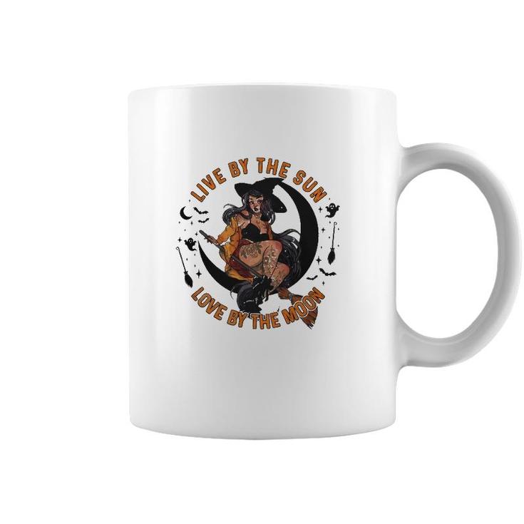Witch Halloween Live By The Sun Love By The Moon Coffee Mug