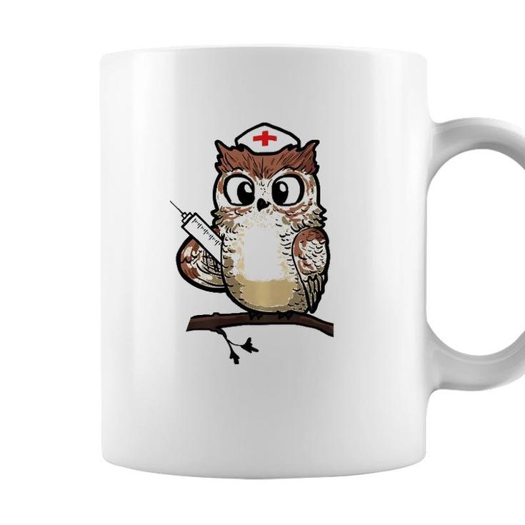 Women Funny Owl Nursing Gift Proud Night Shift Nurse Coffee Mug