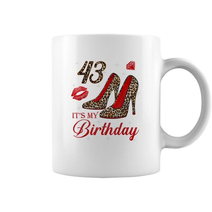 Women Its My 43Rd Leopard High Heels Happy 43Th Birthday  Coffee Mug