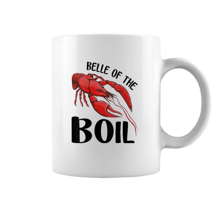 Womens Belle Of The Boil Funny Crawfish Crayfish Eating Cajun V-Neck Coffee Mug
