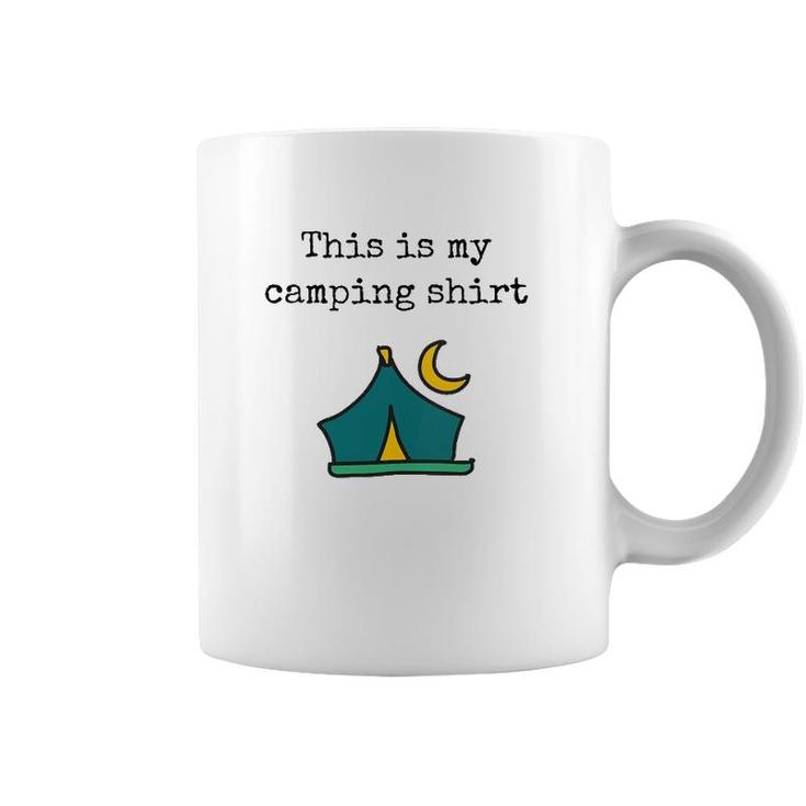 Womens Camping  V-Neck Coffee Mug