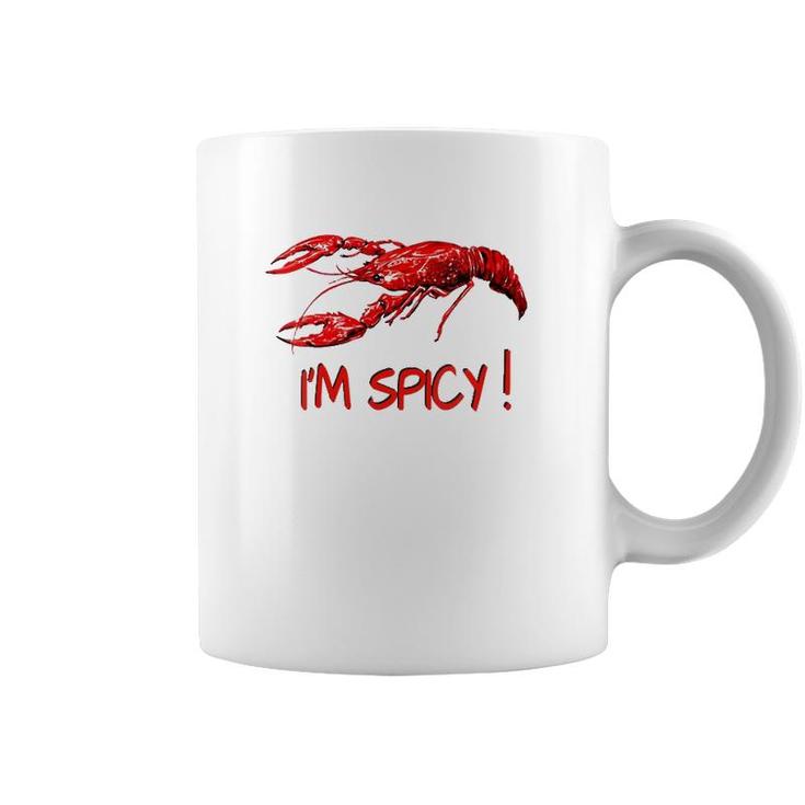 Womens Im Spicy Funny Cajun Crawfish V-Neck Coffee Mug