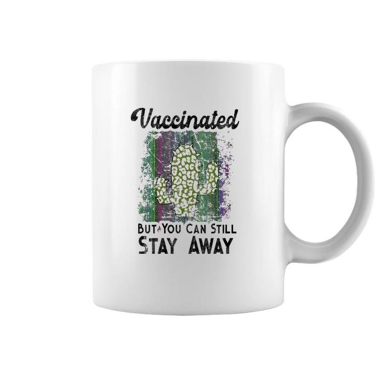 Womens Im Vaccinated But You Can Still Stay Away From Me Introvert V-Neck Coffee Mug