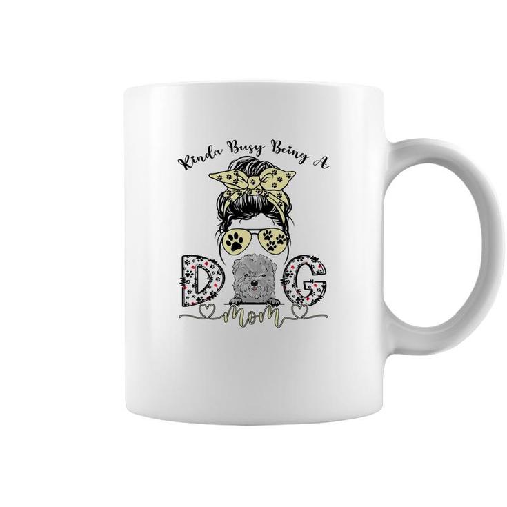 Womens Kinda Busy Being A Best Dog Mom Ever Bolognese Dogs Messy Coffee Mug