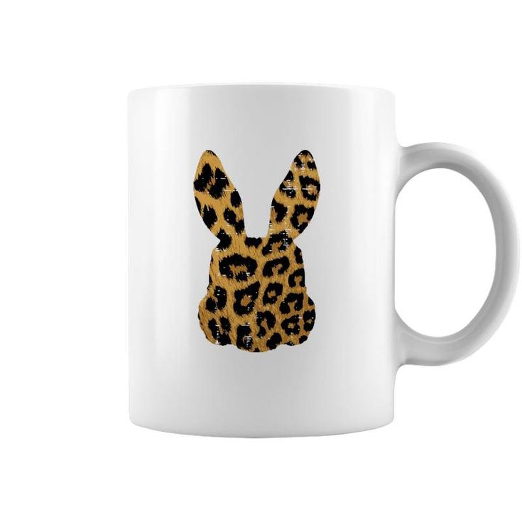 Womens Leopard Print Bunny Rabbit Cute Spring Easter Women Girls Coffee Mug