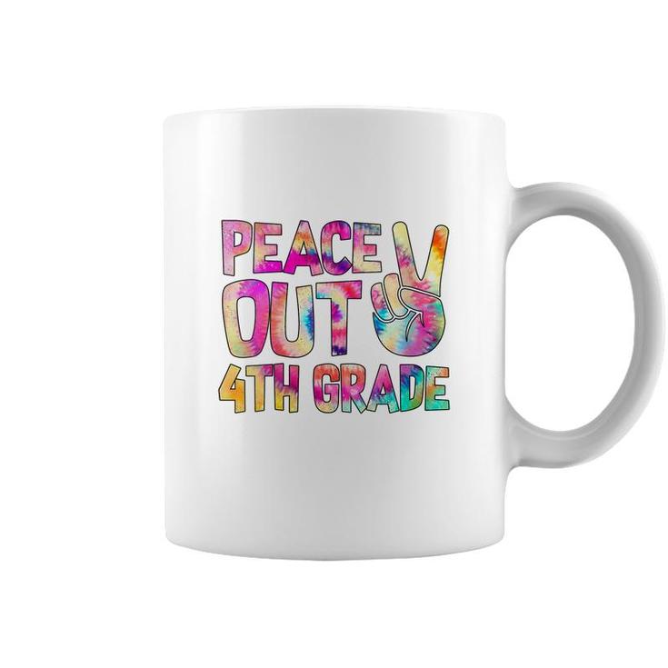Womens Peace Out 4Th Grade Happy Last Day Of School Tie Dye Kid  Coffee Mug