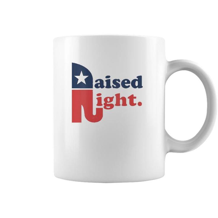 Womens Raised Right Republican Elephant Retro Style Distressed Gift V-Neck Coffee Mug