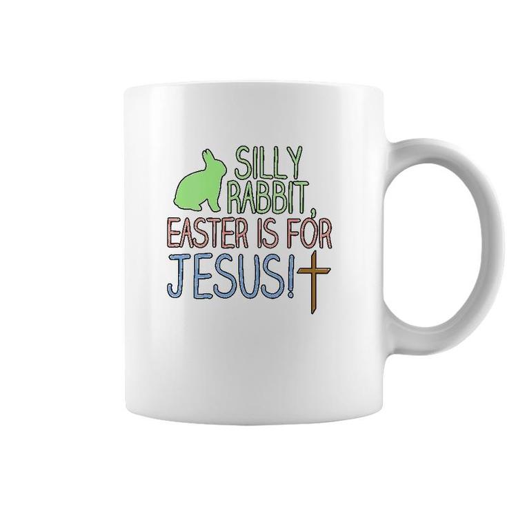 Womens Silly Rabbit Easter Is For Jesus Christian Religious V-Neck Coffee Mug