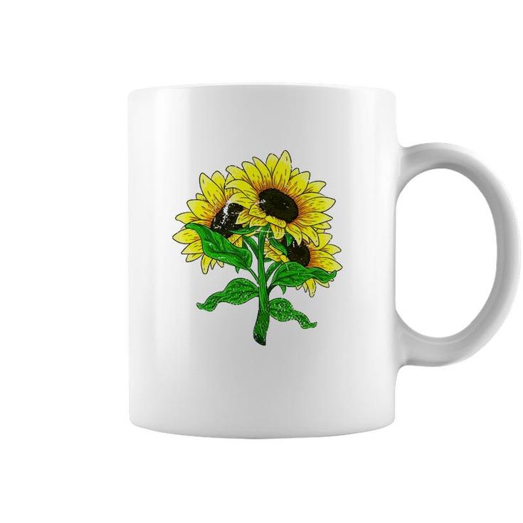 Yellow Flower Florist Floral Blossom Sunshine Sunflower Coffee Mug