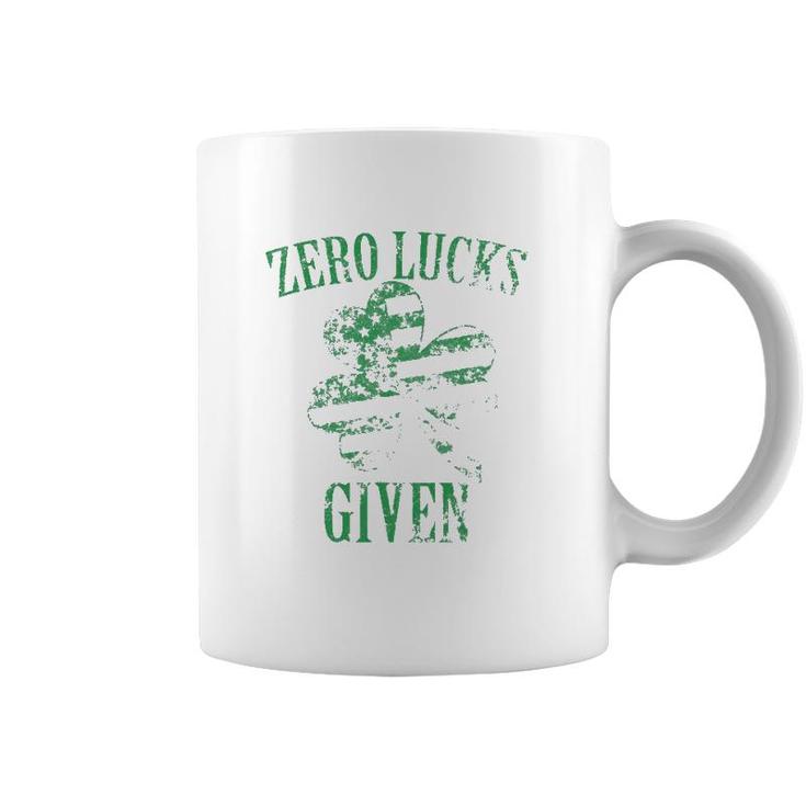 Zero Lucks Given St Patricks Day Coffee Mug