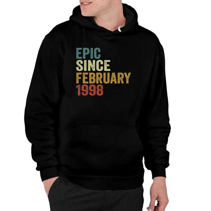 25 Years Old Gifts 25Th Birthday Epic Since February 1998 Ver2 Hoodie