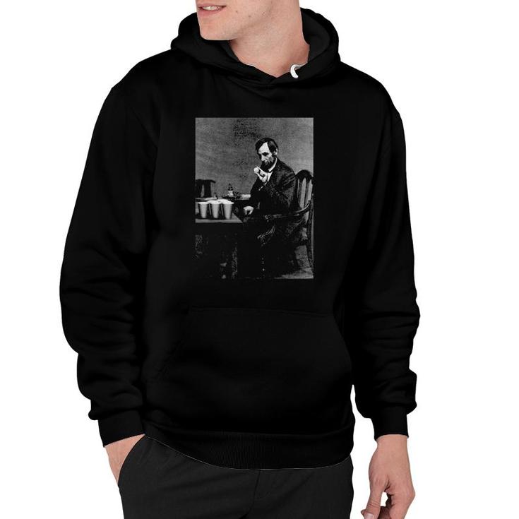 Abe Lincoln Invents Beer Pong Old Vintage Photograph Hoodie