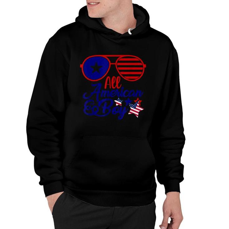 All American Boy 4Th Of July Boys Kids Usa American Flag  Hoodie