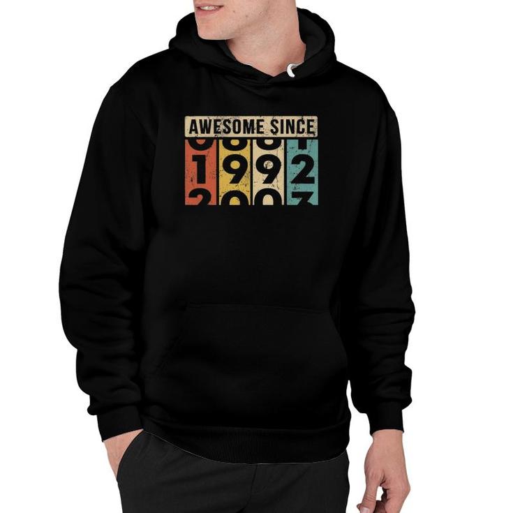 Awesome Since 1992 Vintage 1992 30Th Birthday 30 Years Old Hoodie
