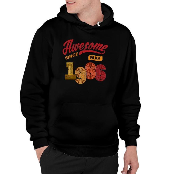 Awesome Since May 1986 35 Years Old 35Th Birthday Hoodie