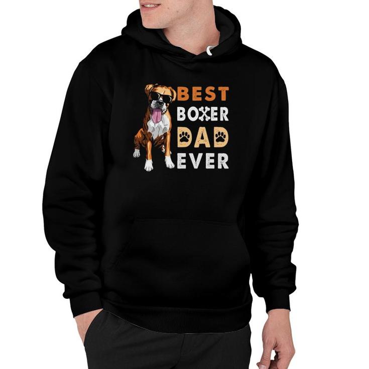 Best Boxer Dad Ever Funny Boxer Dog Dad Fathers Day Gift Hoodie
