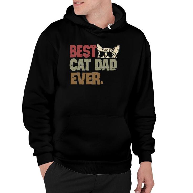 Best Cat Dad Ever Funny Cool Cats Daddy Father Lover Vintage Hoodie