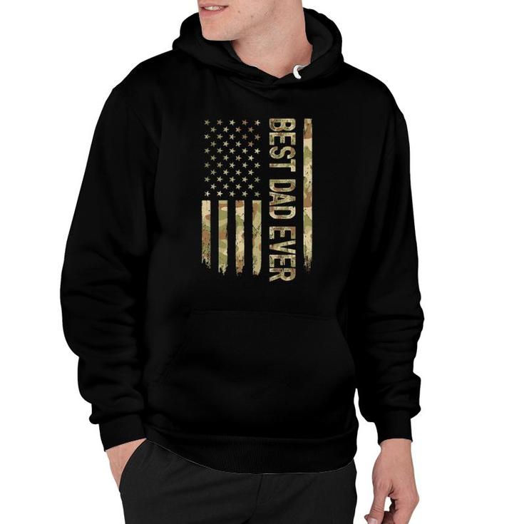 Best Dad Ever Us American Flag Camo Fathers Day Hoodie