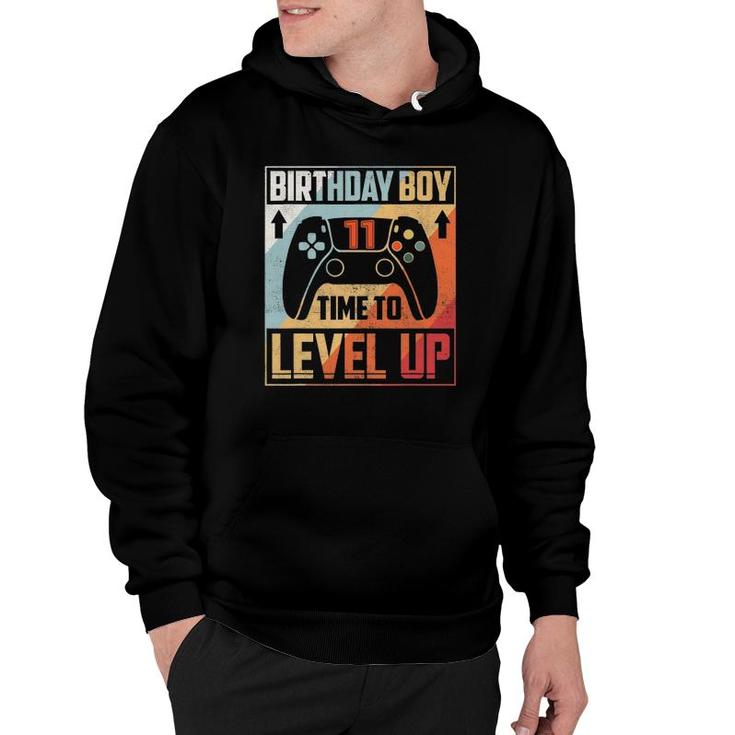 Birthday Boy 11 Time To Level Up Birthday Boy 11 Years Old Hoodie