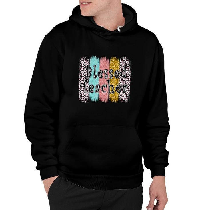 Blessed Teacher Leopard Decoration Great Hoodie