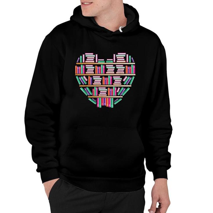 Book Reading Club Librarian Library Love Heart Hoodie