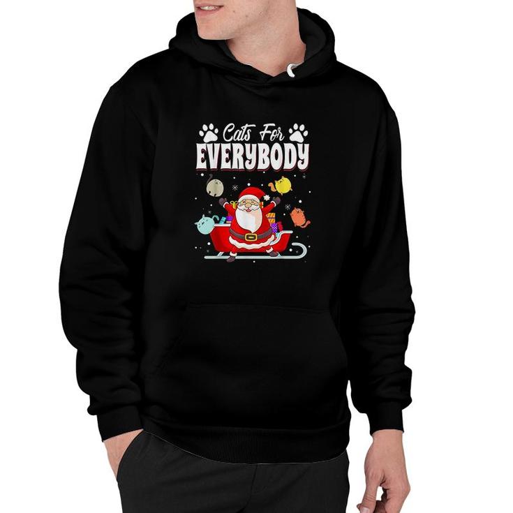 Christmas  Santa Claus Cats For Everybody Hoodie