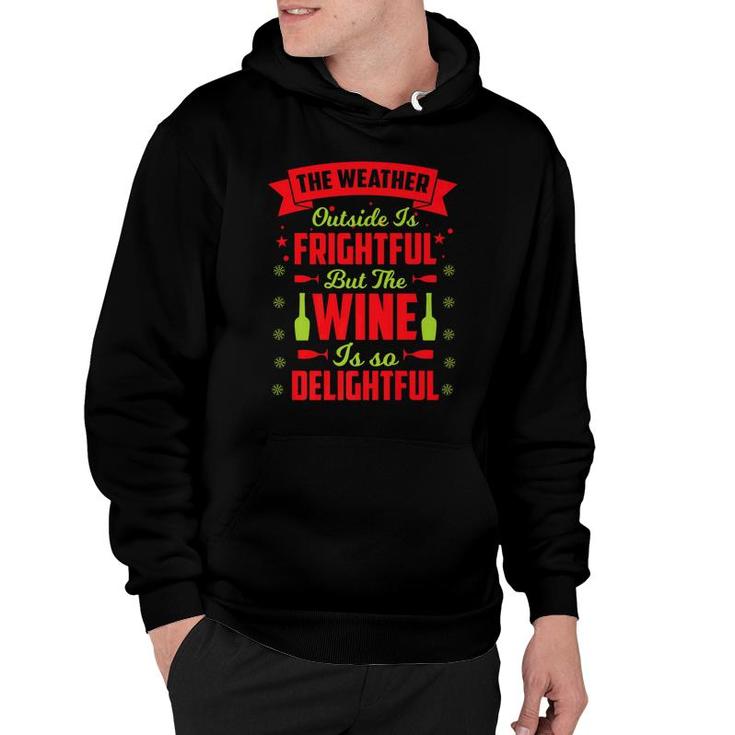 Christmas Wine Is Delightful Tees Alcohol Holiday Gift Hoodie