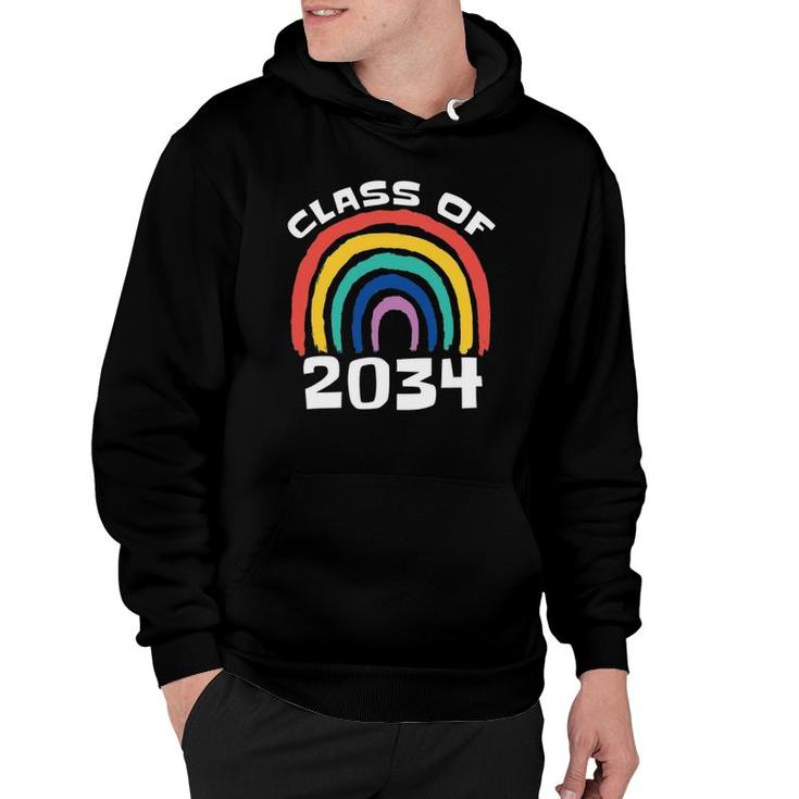 Class Of 2034 Rainbow Grow With Me School Teacher Student Hoodie