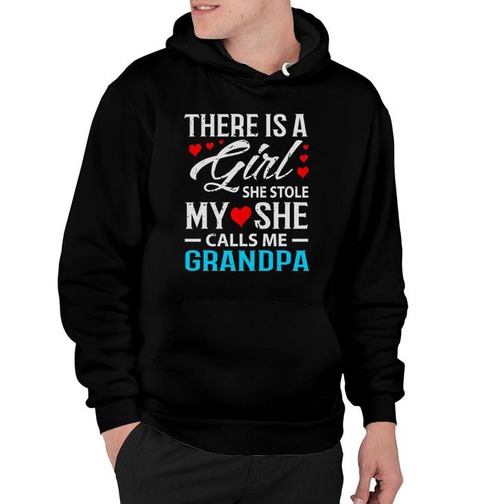 Cool Grandpa From Granddaughter Gift Red Hearts Hoodie