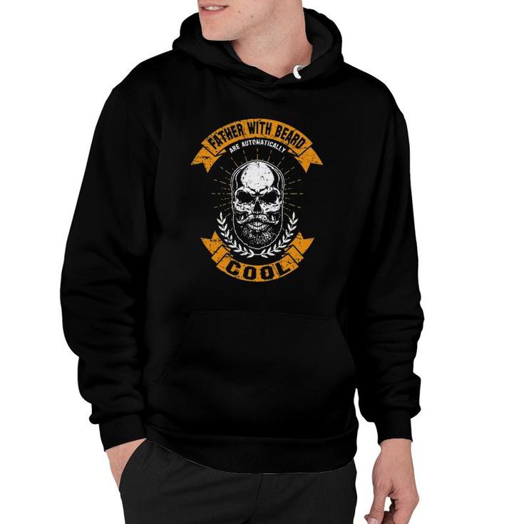 Cool Skull Dad With Beards Tee Happy Fathers Day Outfit Hoodie