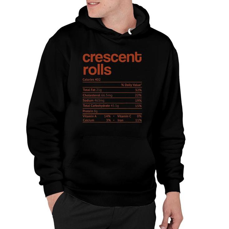 Crescent Rolls Nutrition Facts Funny Thanksgiving Christmas Hoodie