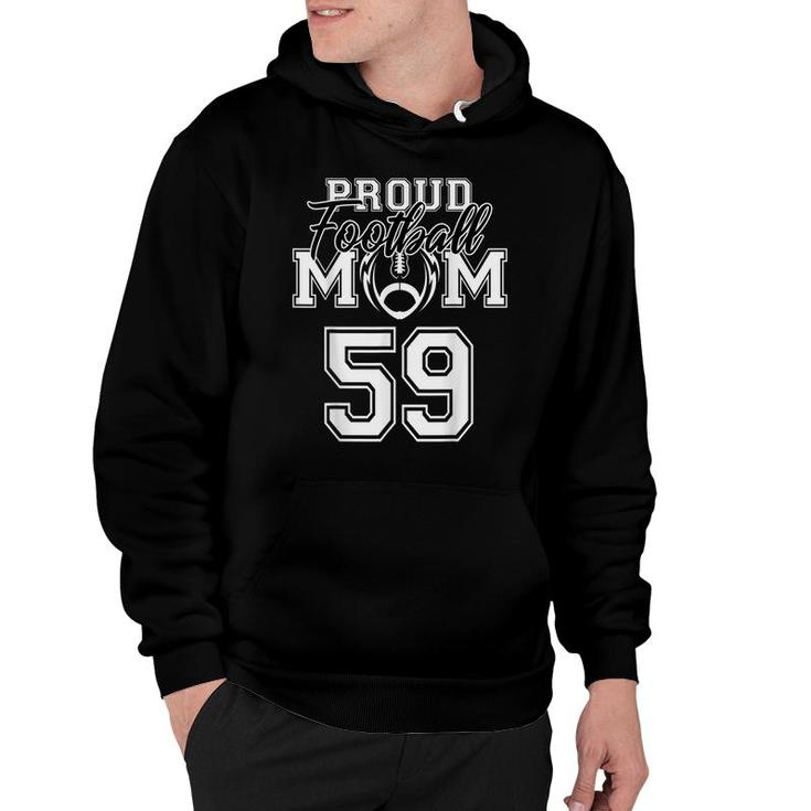 Custom Proud Football Mom Number 59 Personalized Women  Hoodie