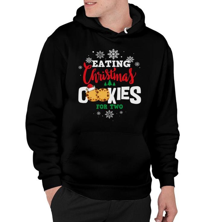 Eating Xmas Cookies For Two Mommy Pregnancy Christmas Hoodie