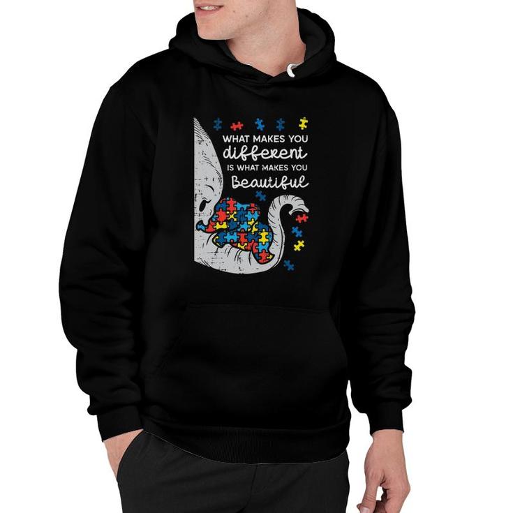 Elephant What Makes You Different Autism Awareness Women Kid Hoodie