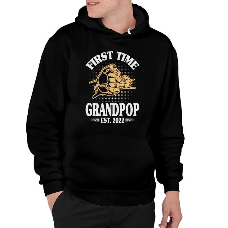 First Time Grandpop Est 2022 Promoted To New Dad Fathers Day Fathers Day Hoodie