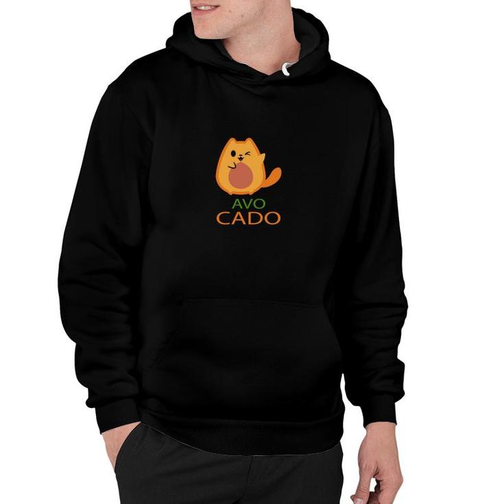 Funny Avocado Cute Cat Animal Gift For Animal Lover Hoodie