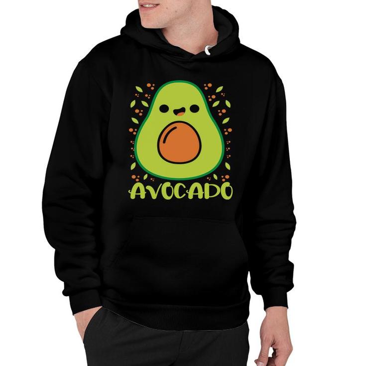 Funny Avocado Happy Avocado Green Color Hoodie