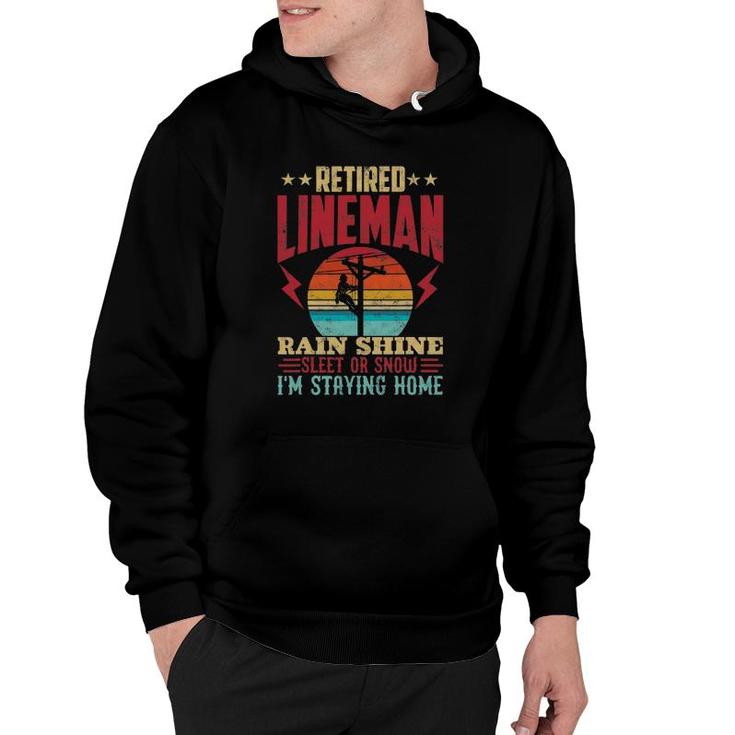 Funny Retired Lineman For Retirement Hoodie