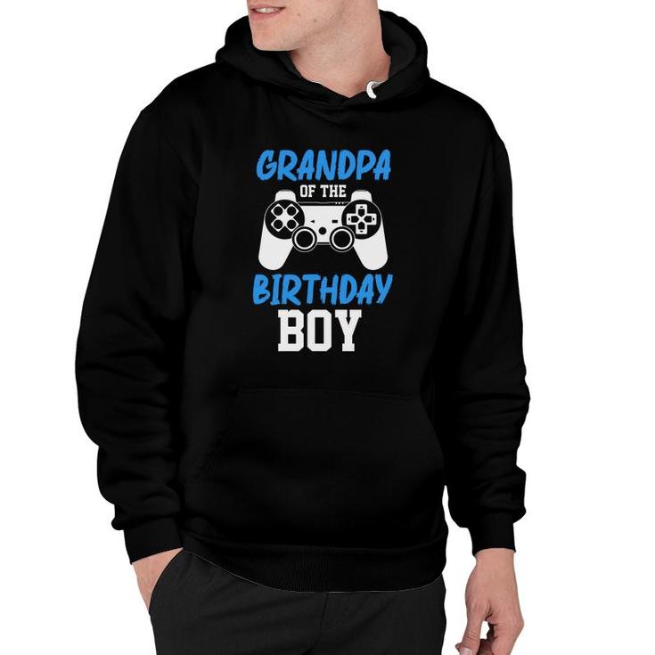 Grandpa Of The Birthday Boy Matching Video Gamer Blue Great Hoodie