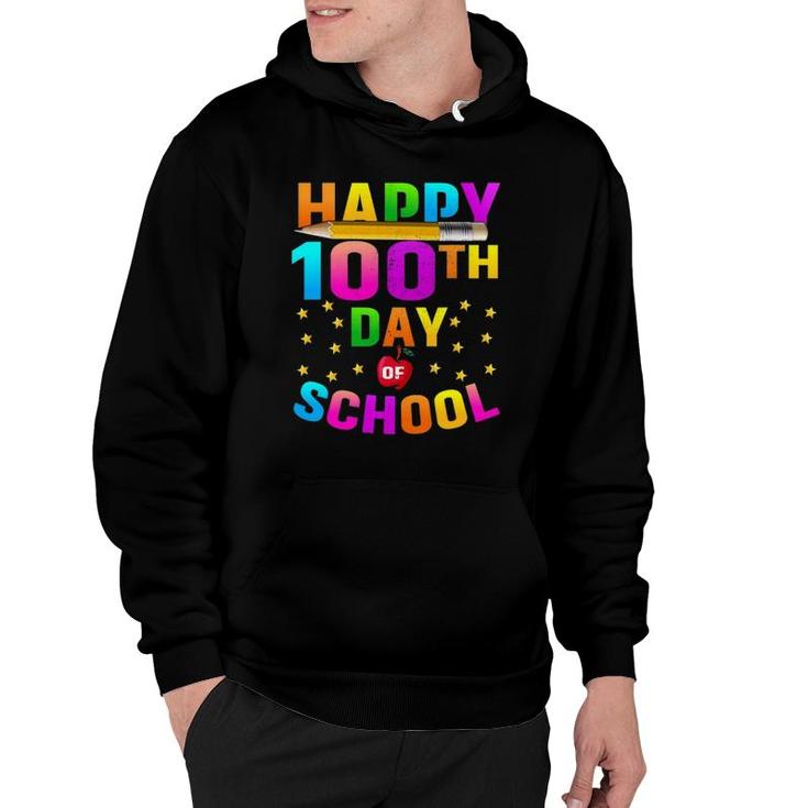 Happy 100 Days Of School Teacher Student 100Th Day Hoodie