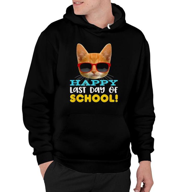 Happy Last Day Of School  Smiling Orange Cat Hoodie